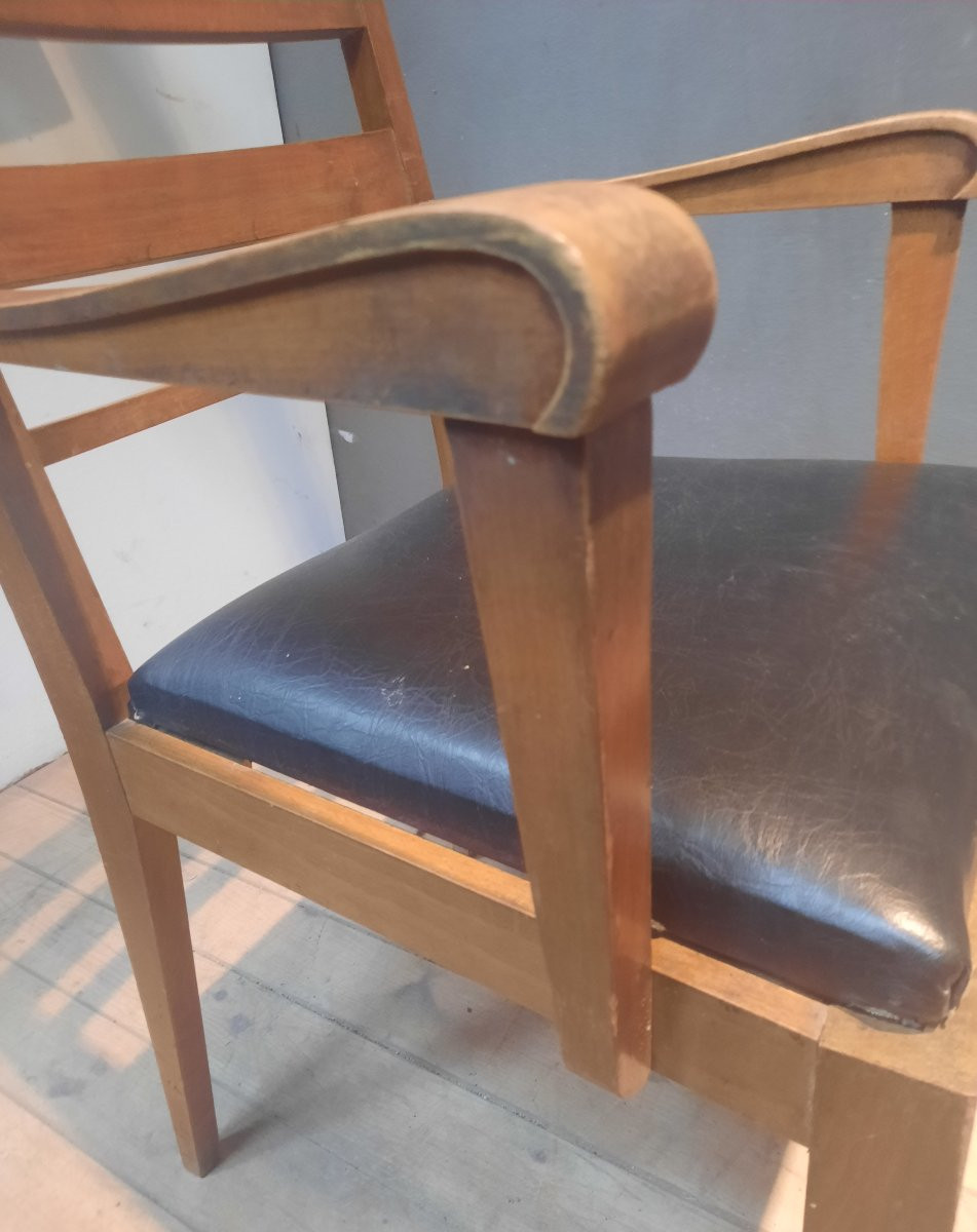 Serie de 4 fauteuils des années 1940-photo-6