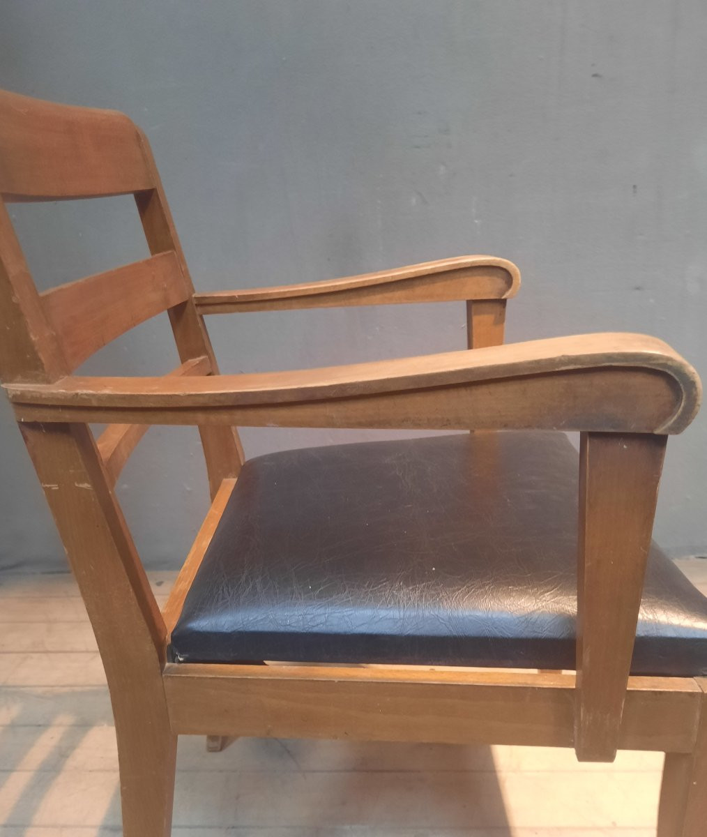 Serie de 4 fauteuils des années 1940-photo-7