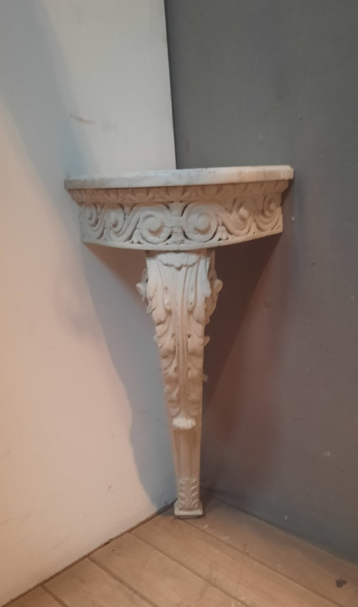 Pair Of Louis XV Style Corner Consoles-photo-3