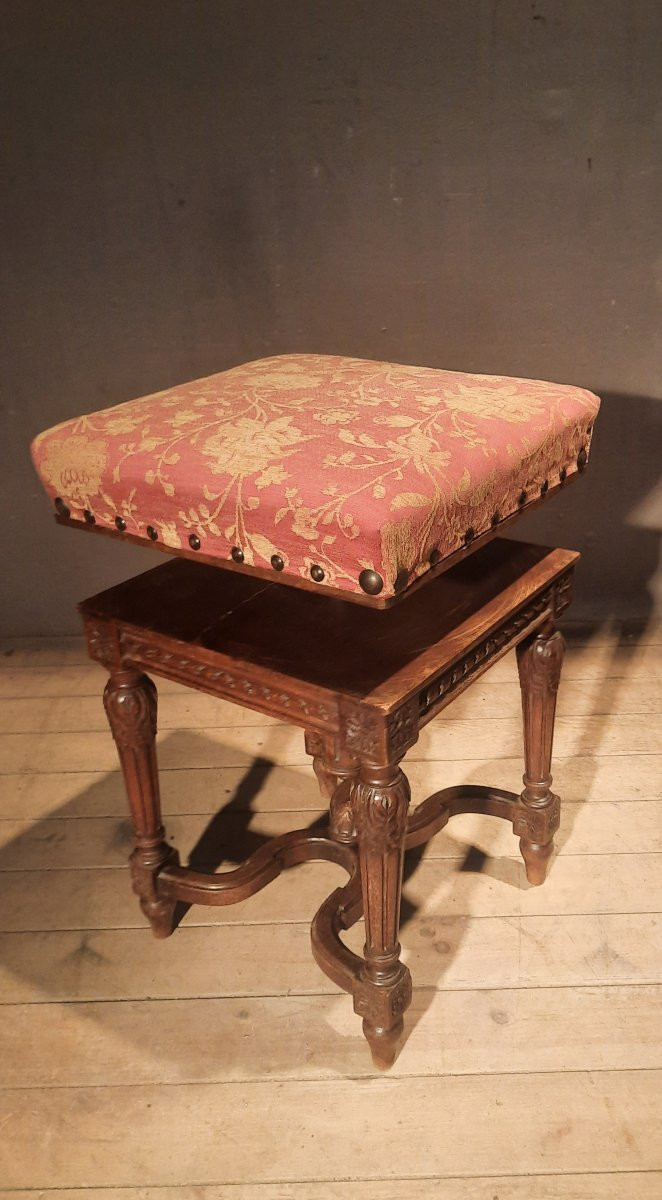 Square Piano Stool, Louis XV Style I-photo-3