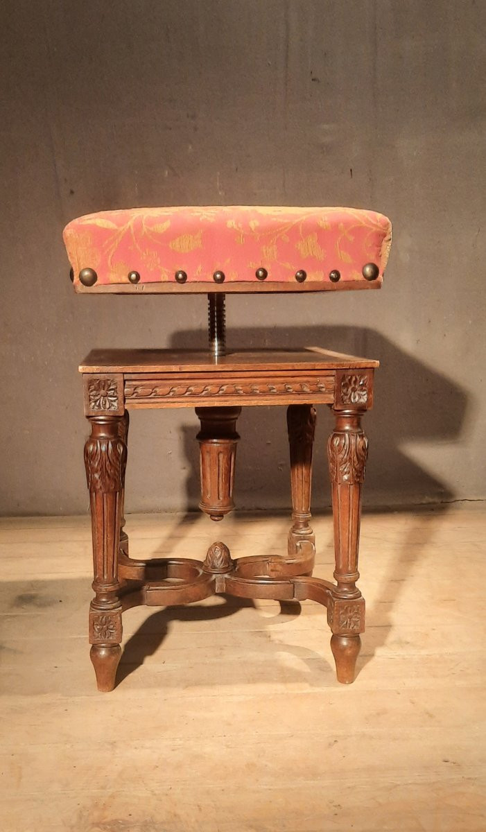 Square Piano Stool, Louis XV Style I-photo-4