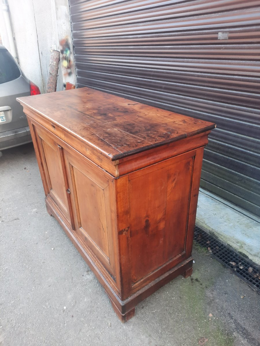Louis Philippe Period Sideboard In Solid Walnut-photo-1