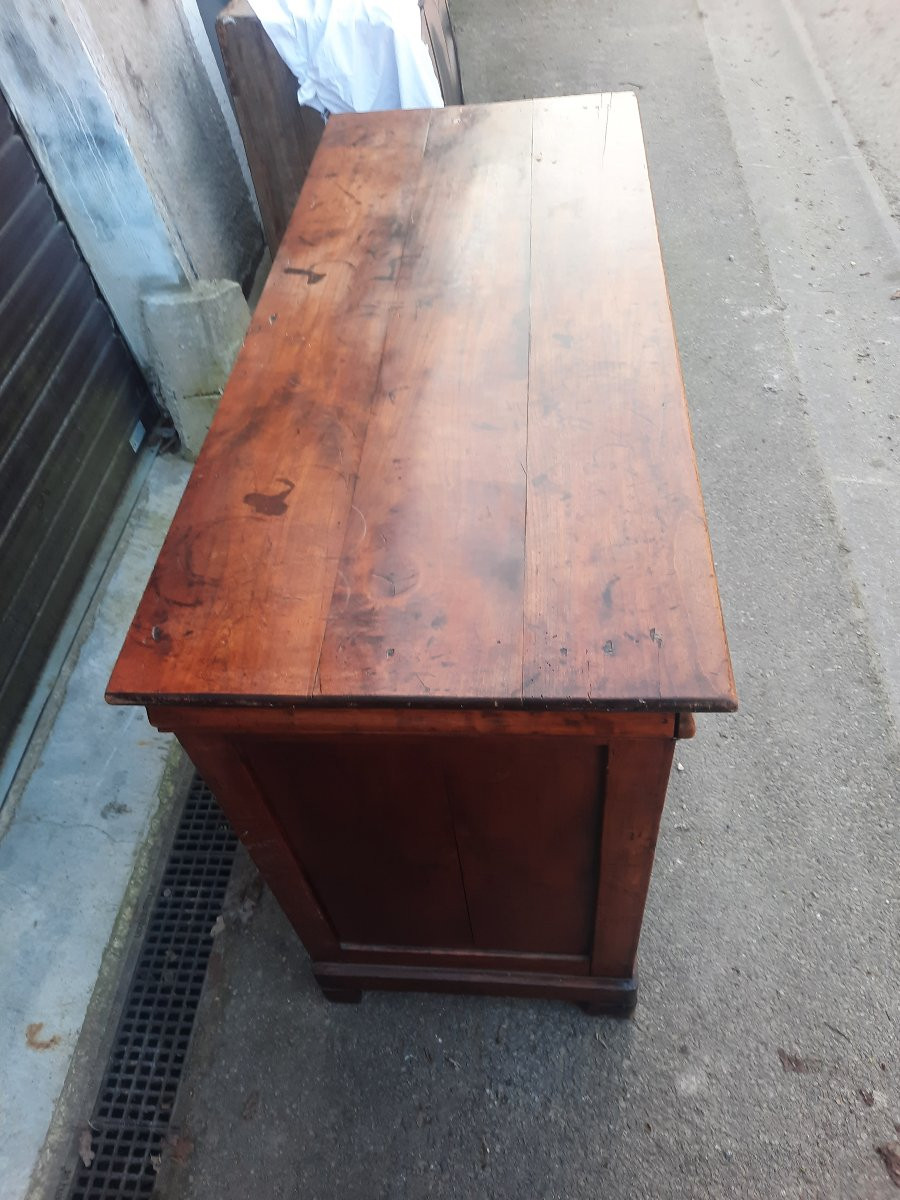 Louis Philippe Period Sideboard In Solid Walnut-photo-4