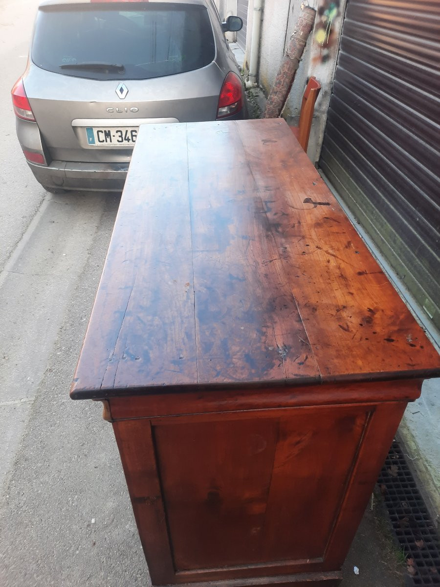 Louis Philippe Period Sideboard In Solid Walnut-photo-5