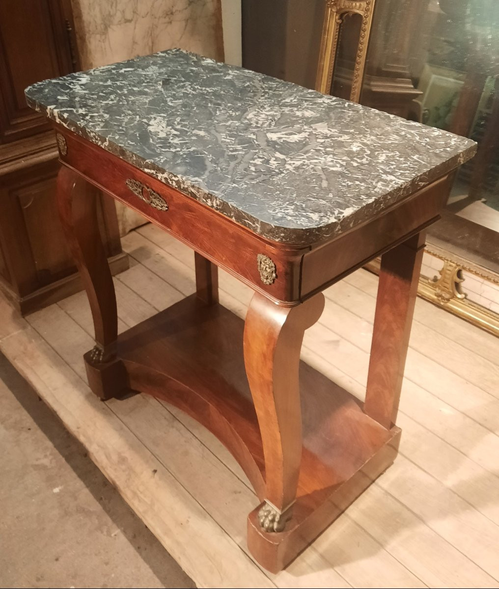 Restoration Period Mahogany Console Table -photo-1