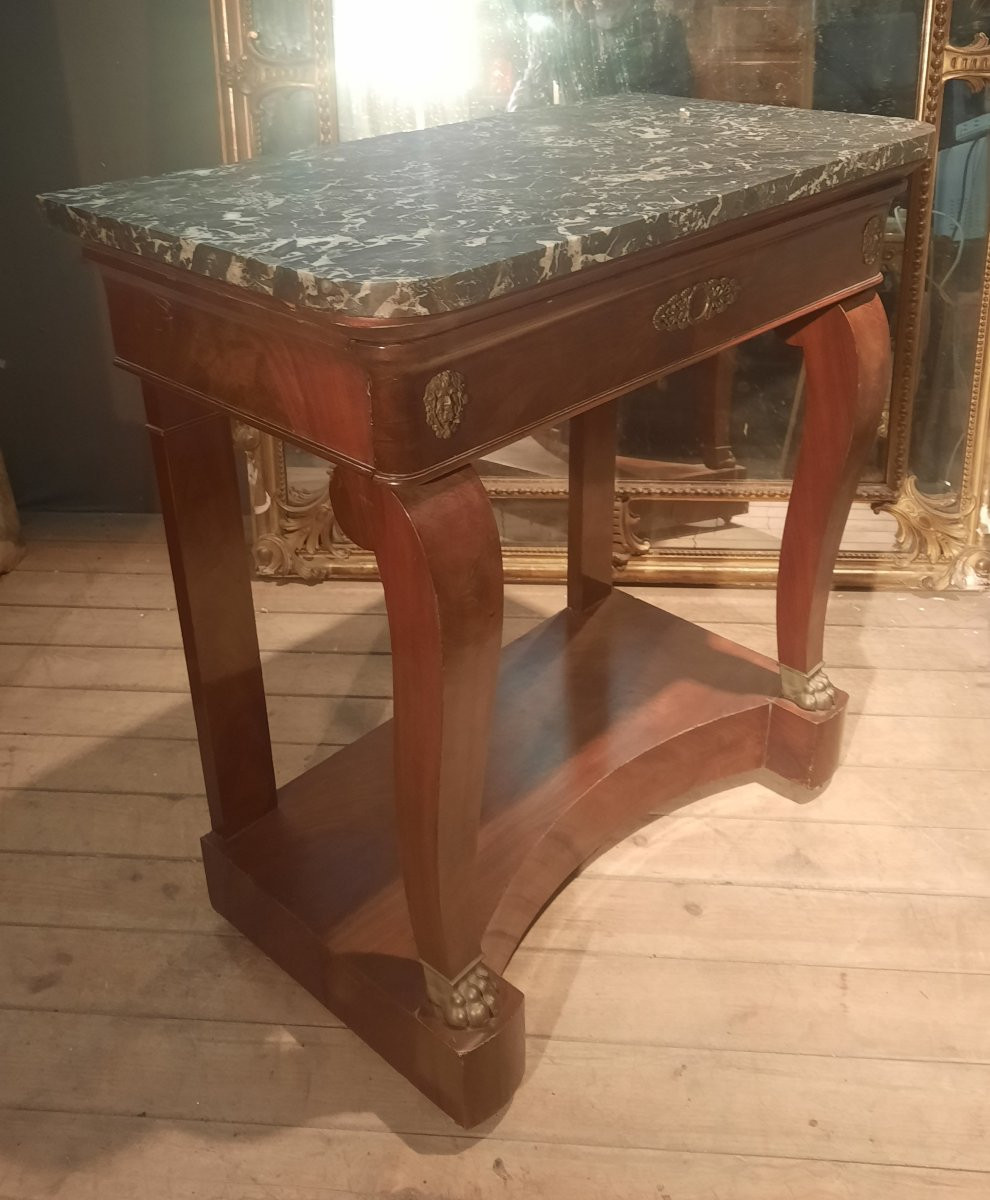 Restoration Period Mahogany Console Table -photo-4
