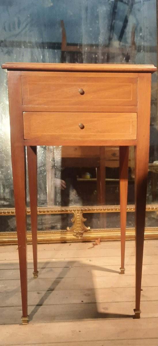 Coffee Table In Veneer With One Drawer Per Side -photo-2