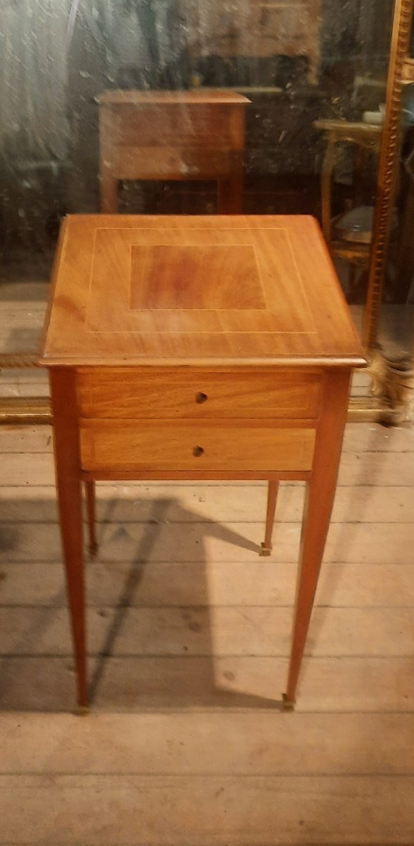 Coffee Table In Veneer With One Drawer Per Side -photo-2