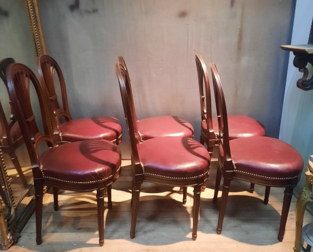 Serie de 6 chaises néo classique  du dix-neuvieme sciecle -photo-2