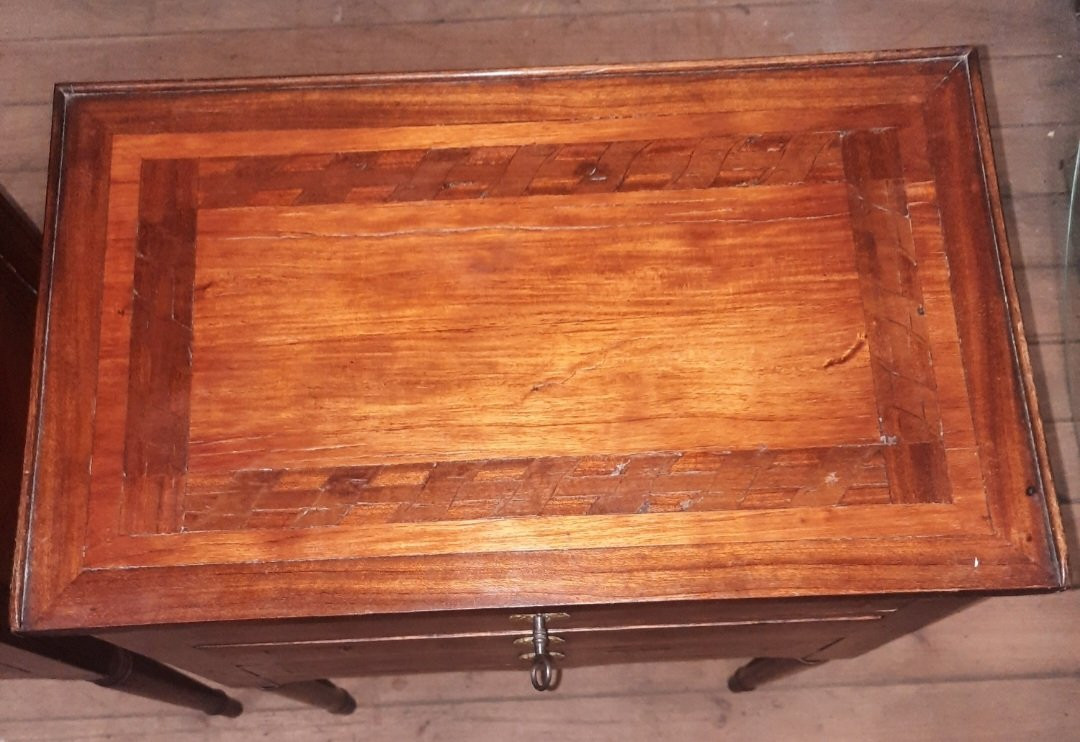 Paire de chevet style Louis XV I  d époque dix neuvième -photo-5