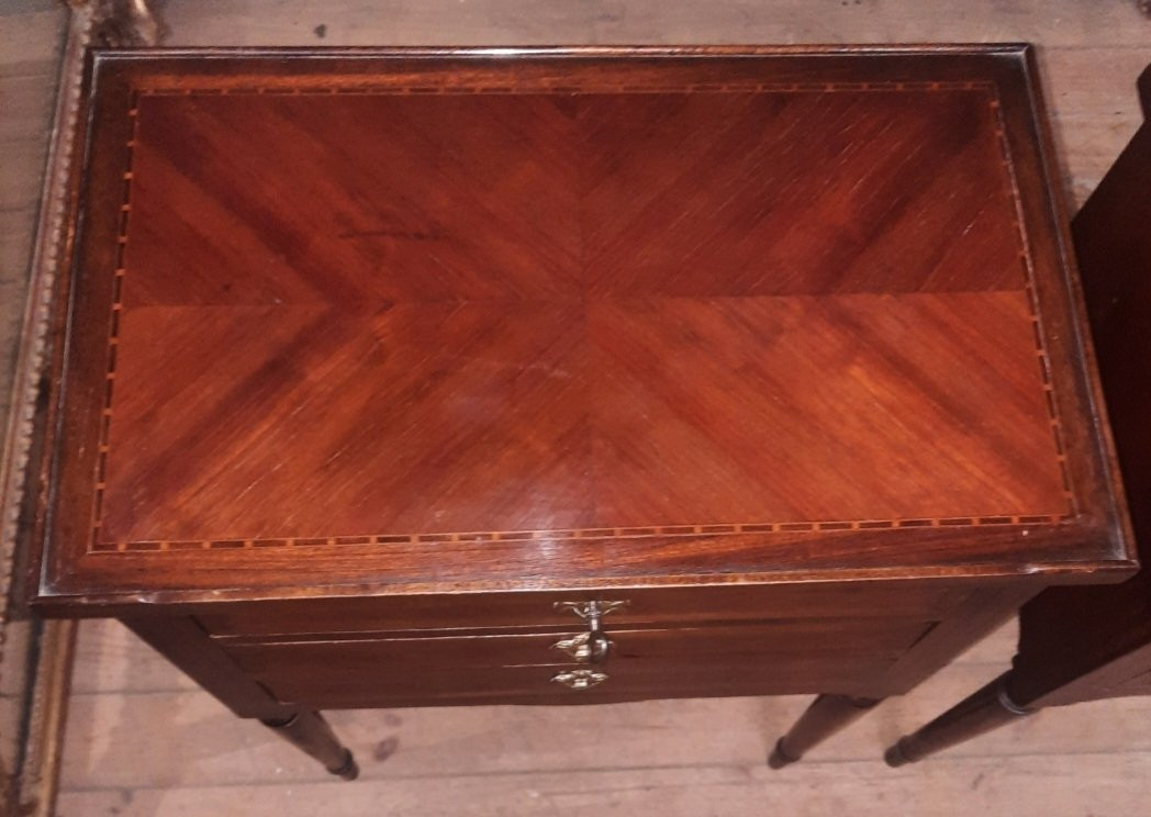 Paire de chevet style Louis XV I  d époque dix neuvième -photo-6