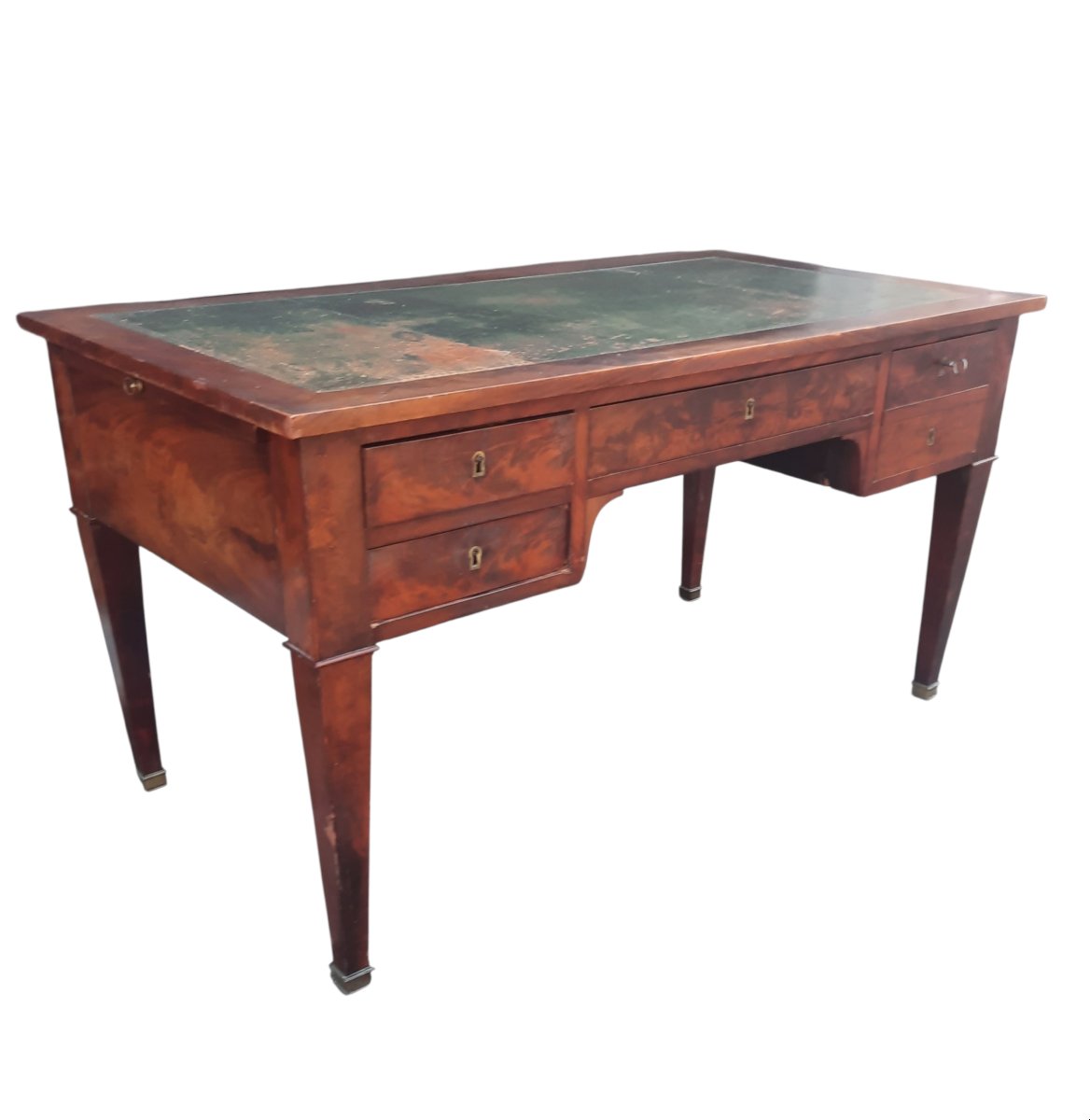 Flat Mahogany Desk From The Restoration Period -photo-4