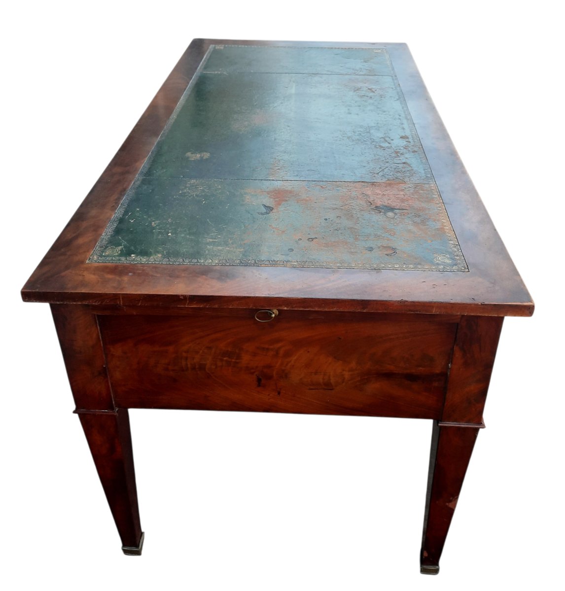 Flat Mahogany Desk From The Restoration Period -photo-6