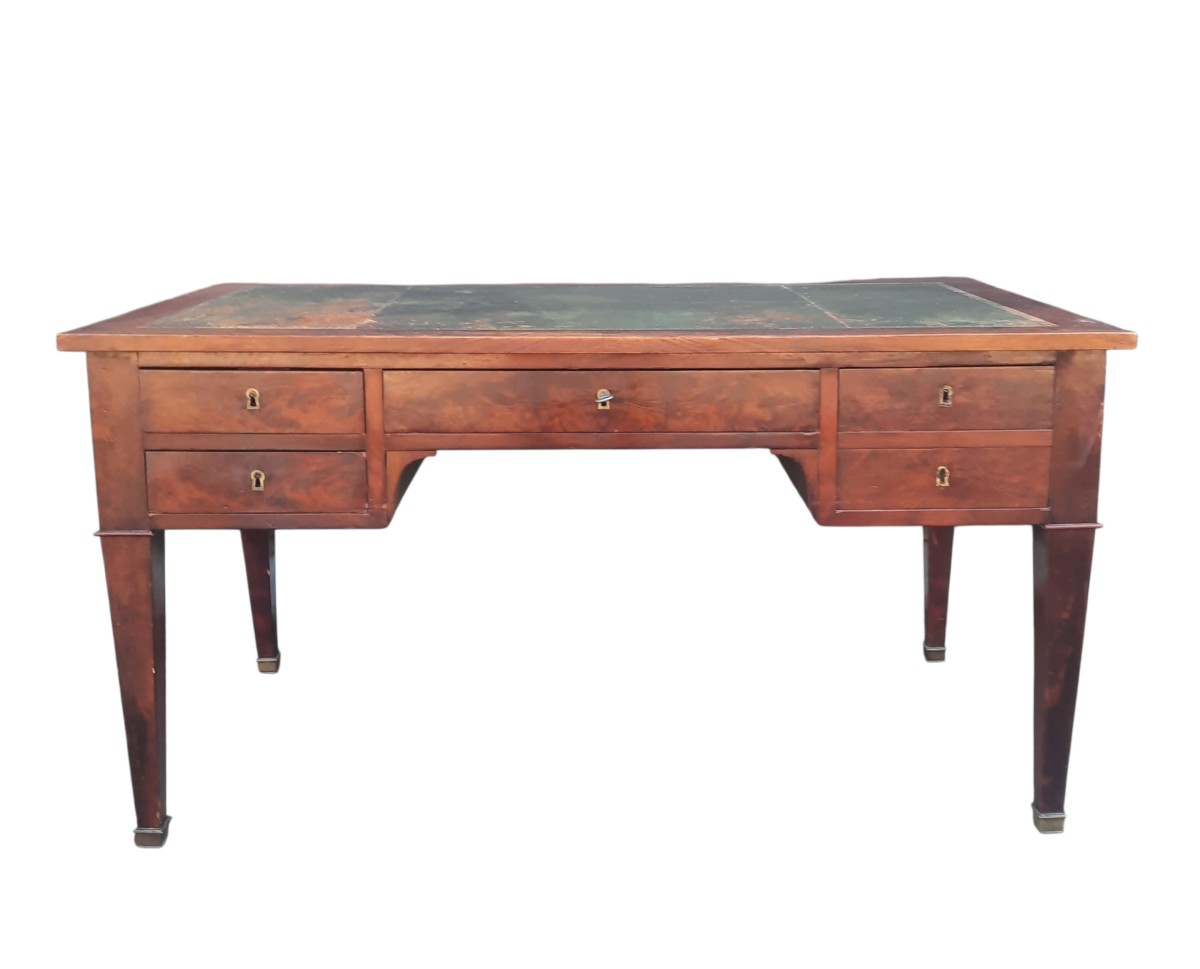 Flat Mahogany Desk From The Restoration Period 
