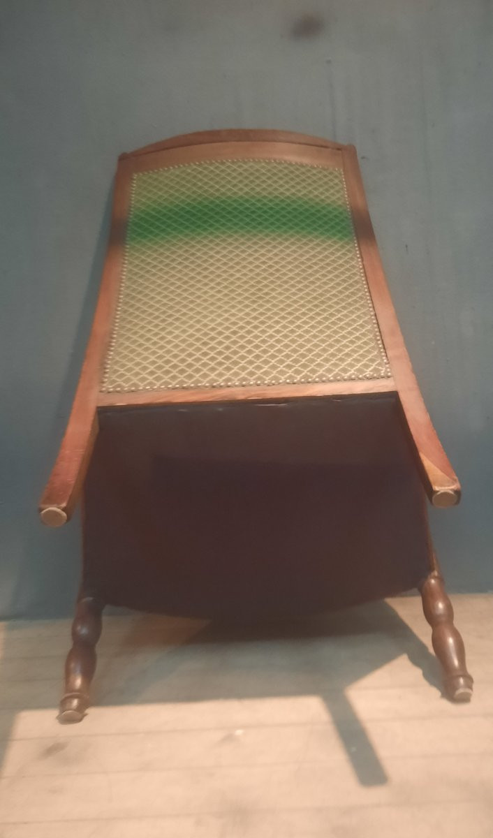 Bergere empire en plaquage d acajou-photo-5