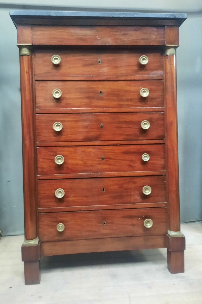 Empire Period Mahogany Chest Of Drawers -photo-3