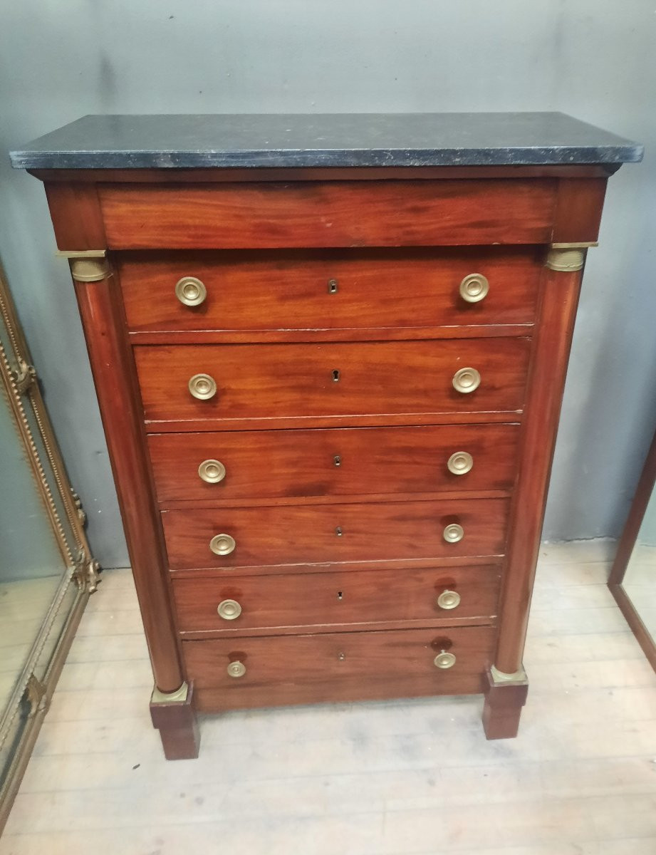 Empire Period Mahogany Chest Of Drawers -photo-4