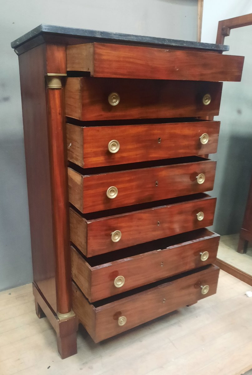 Empire Period Mahogany Chest Of Drawers -photo-1