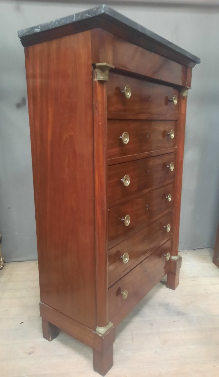 Empire Period Mahogany Chest Of Drawers -photo-2