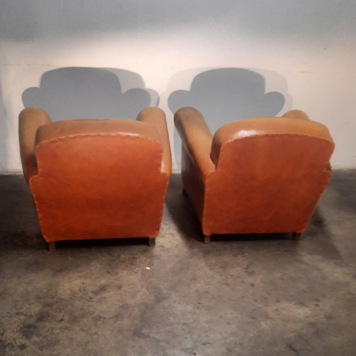 Pair Of 1950s Club Shoes In Fawn Leather-photo-8