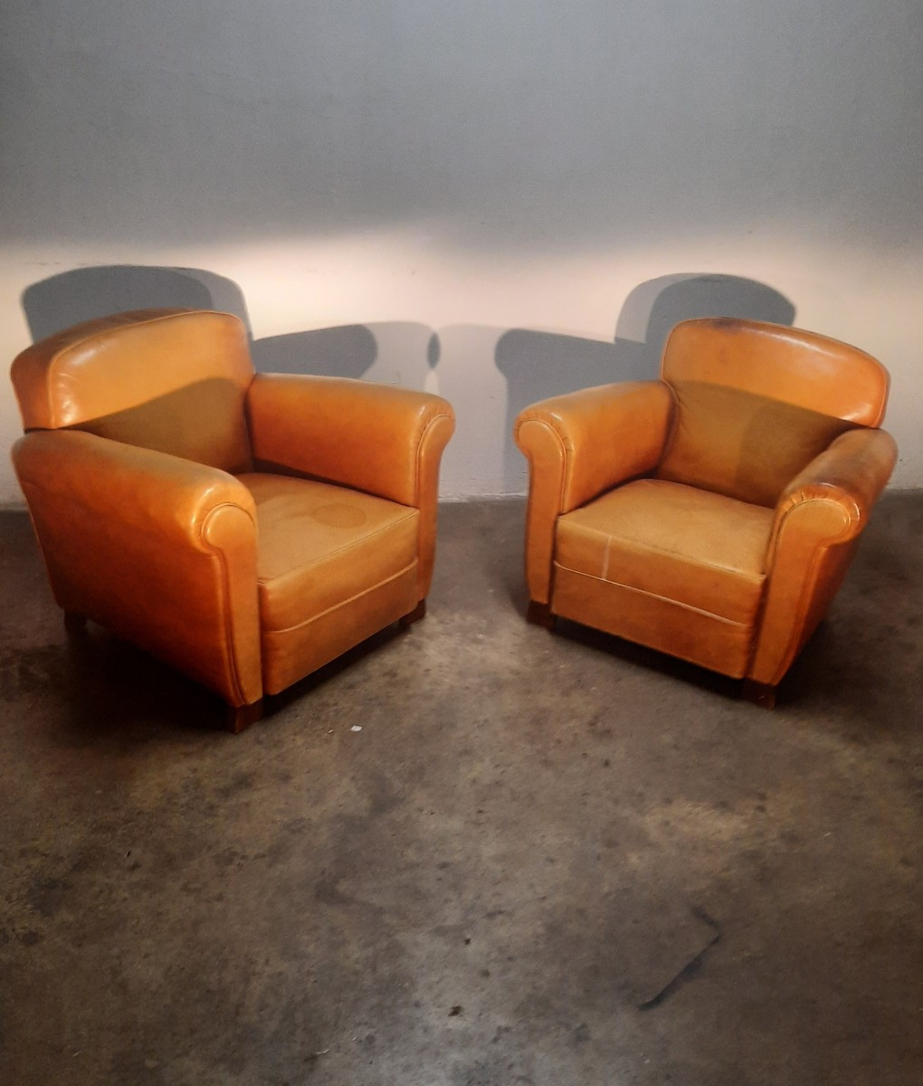 Pair Of 1950s Club Shoes In Fawn Leather