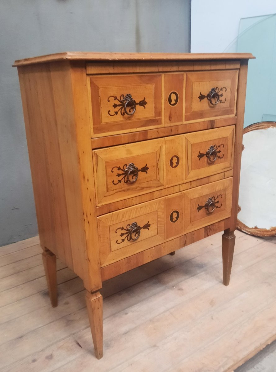Commode scribane  italienne  en bois massif-photo-2