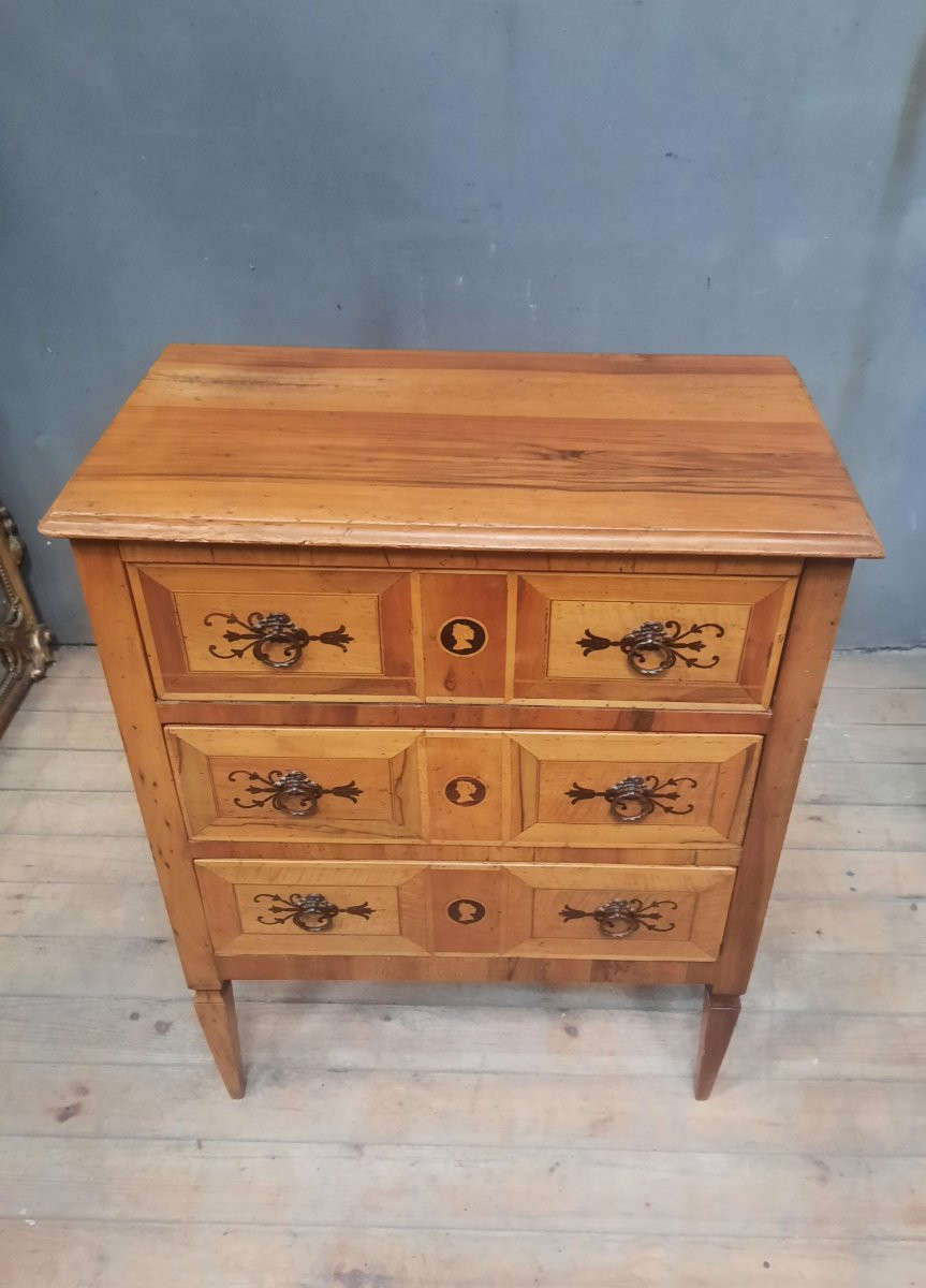 Commode scribane  italienne  en bois massif-photo-3