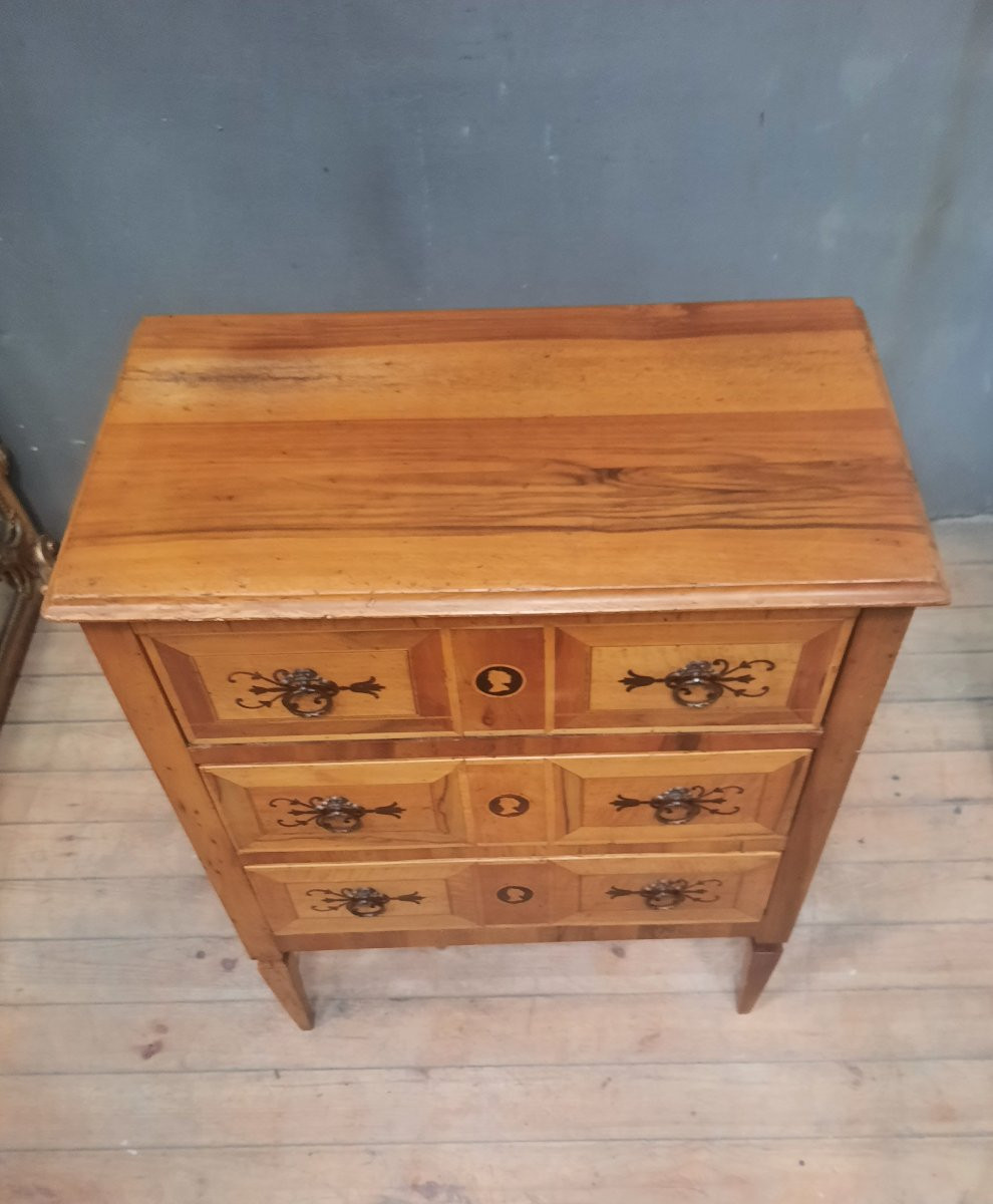 Commode scribane  italienne  en bois massif-photo-4