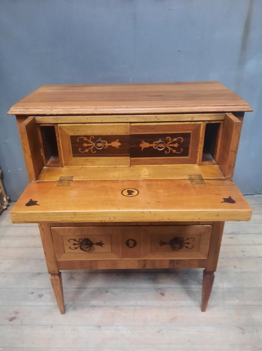 Commode scribane  italienne  en bois massif-photo-1