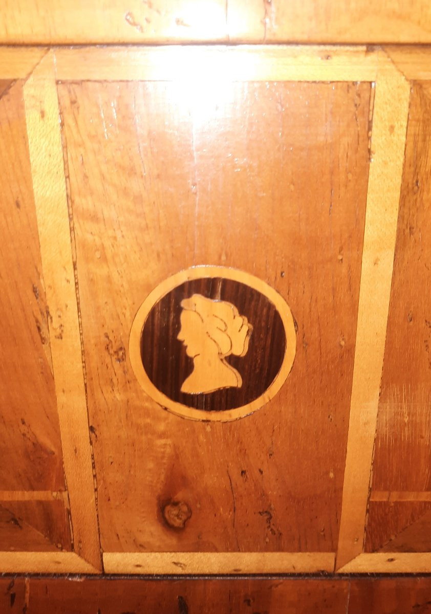 Commode scribane  italienne  en bois massif-photo-6