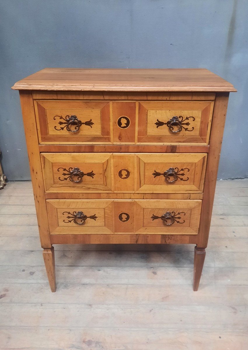 Commode scribane  italienne  en bois massif