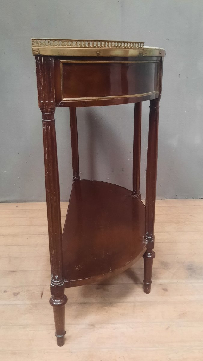 Louis XVI Half-moon Mahogany Console Table-photo-4