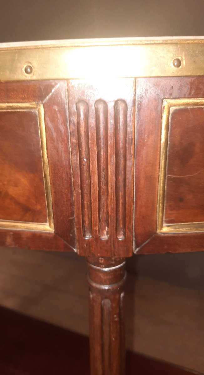 Louis XVI Half-moon Mahogany Console Table-photo-7