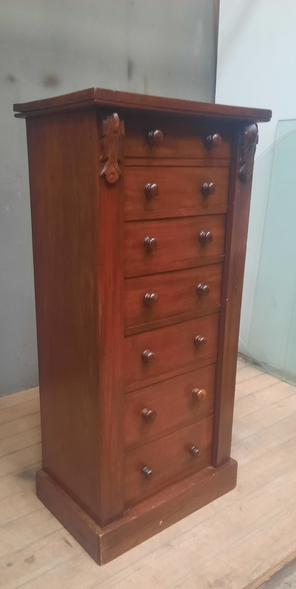 Semainier In Mahogany Veneer-photo-2