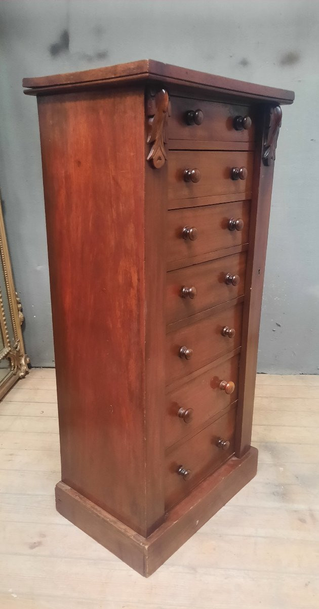 Semainier In Mahogany Veneer-photo-1
