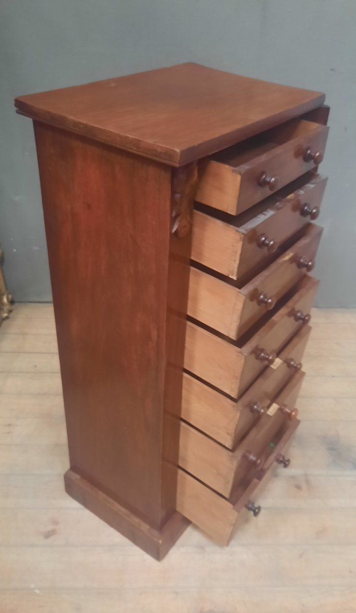 Semainier In Mahogany Veneer-photo-2