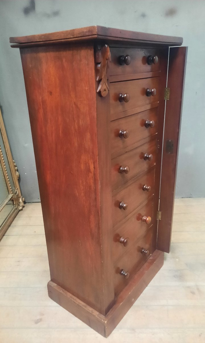 Semainier In Mahogany Veneer-photo-3