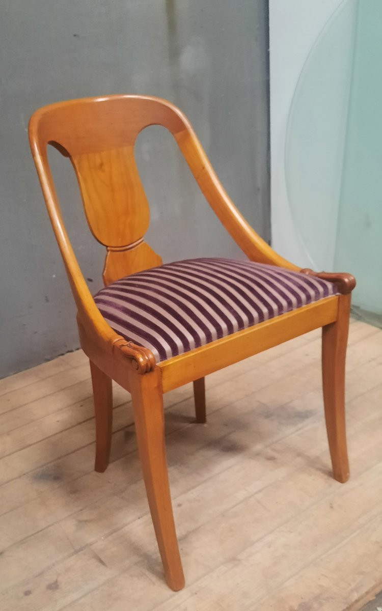 Set Of 6 Cherrywood Gondola Chairs-photo-4