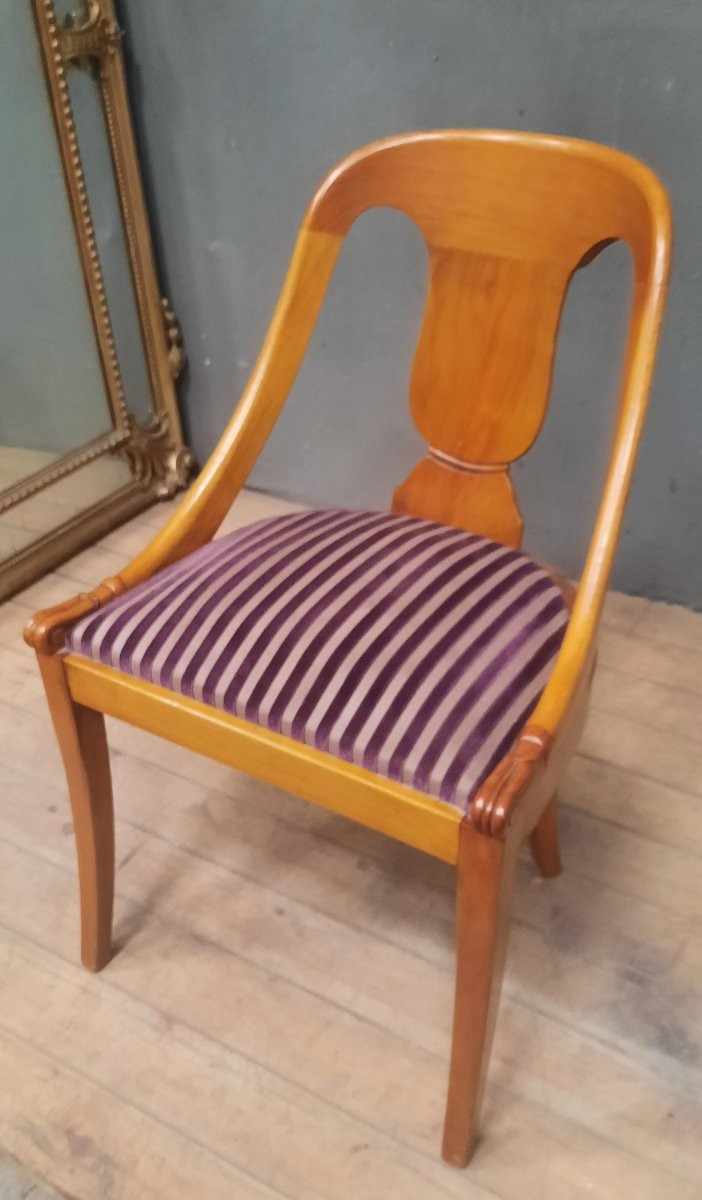 Set Of 6 Cherrywood Gondola Chairs-photo-5