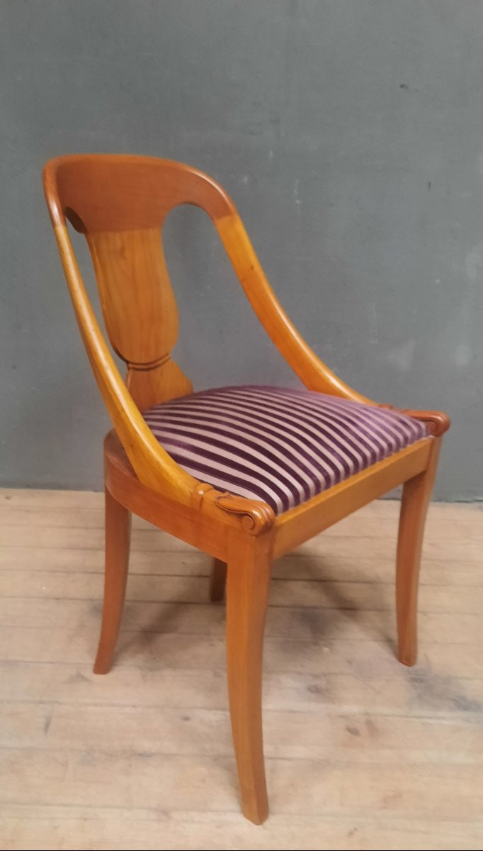 Set Of 6 Cherrywood Gondola Chairs-photo-6
