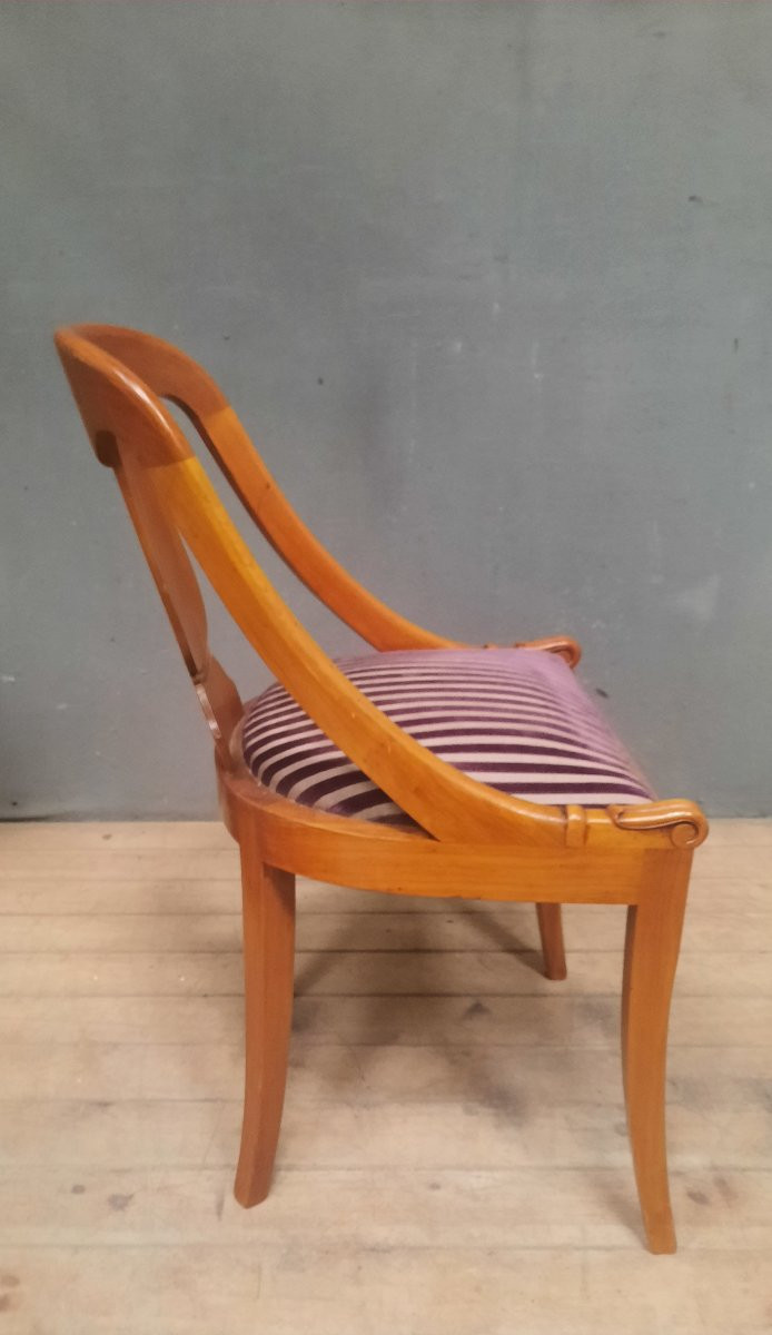 Set Of 6 Cherrywood Gondola Chairs-photo-7