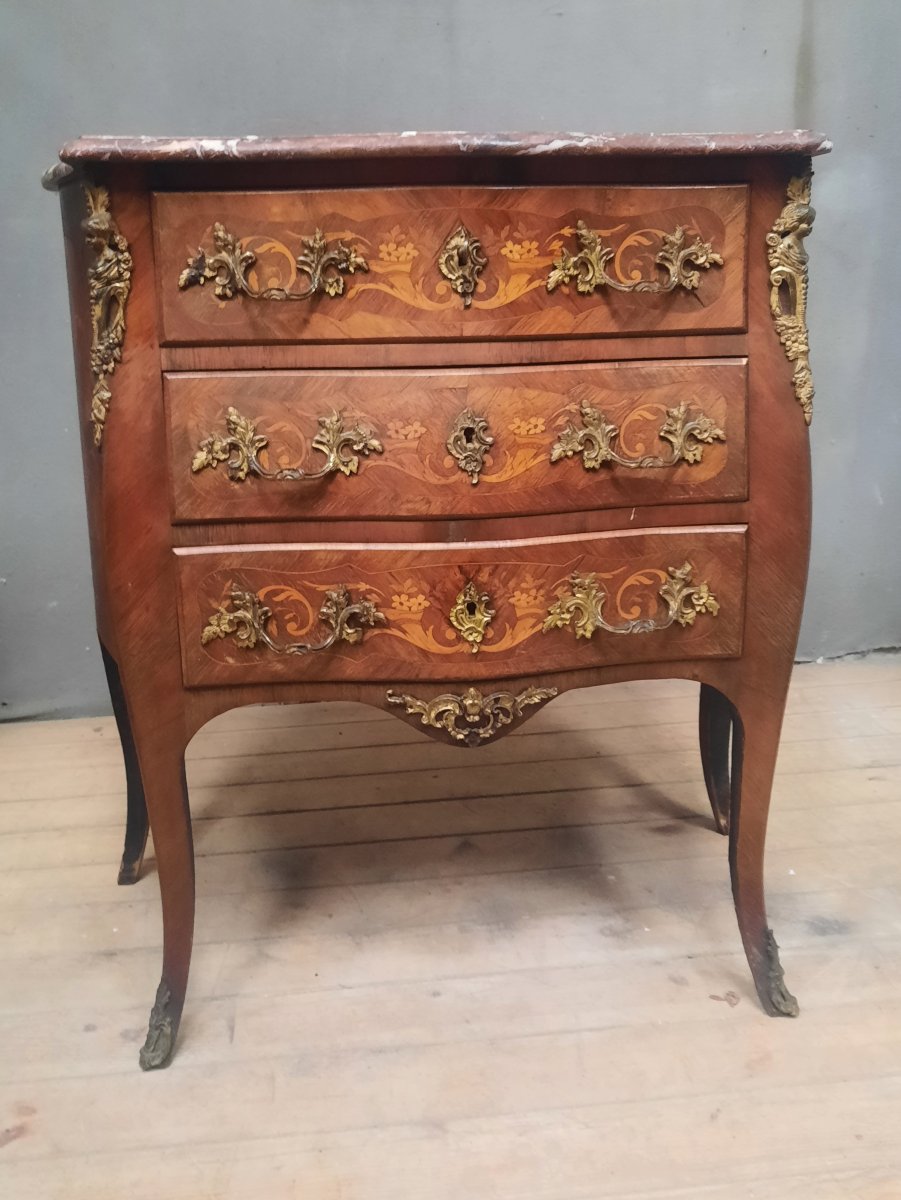 Commode style Louis XV fin dix-neuvieme siècle -photo-2