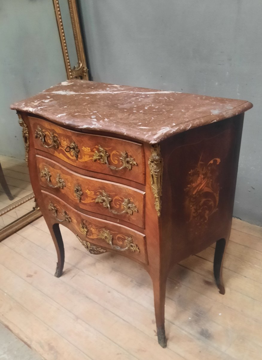 Commode style Louis XV fin dix-neuvieme siècle -photo-2