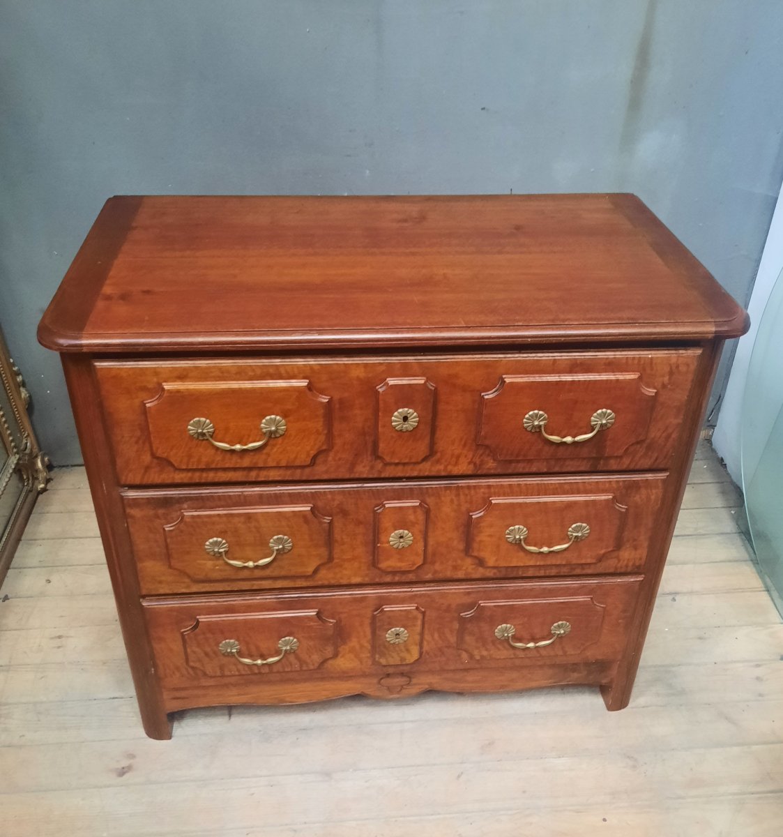 Louis XIV-style Chest Of Drawers In Natural Wood