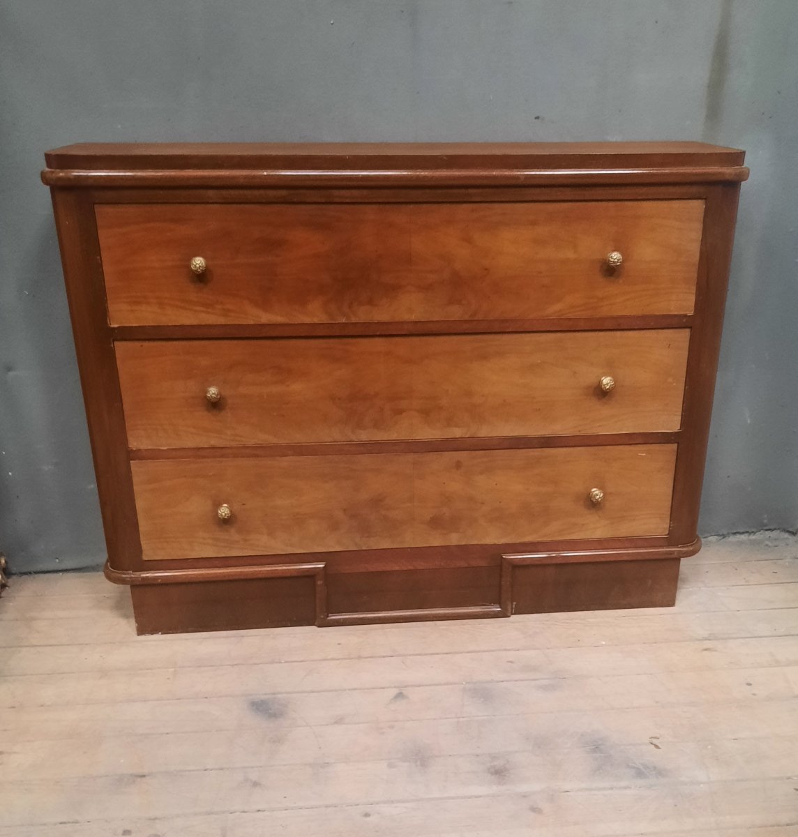 Commode en bois de plaquage des années  1930-photo-2