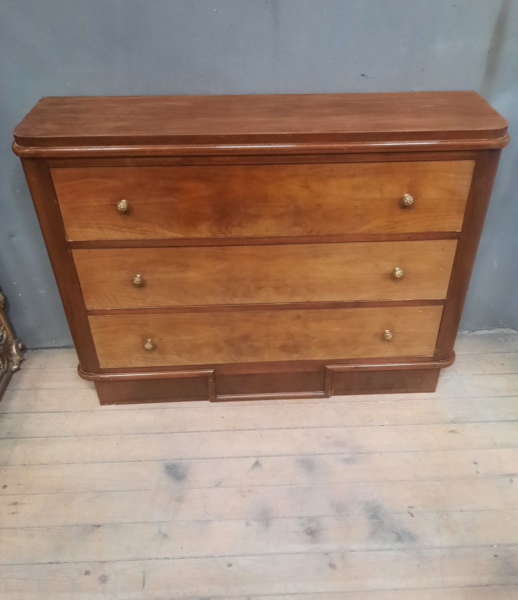 Commode en bois de plaquage des années  1930-photo-4