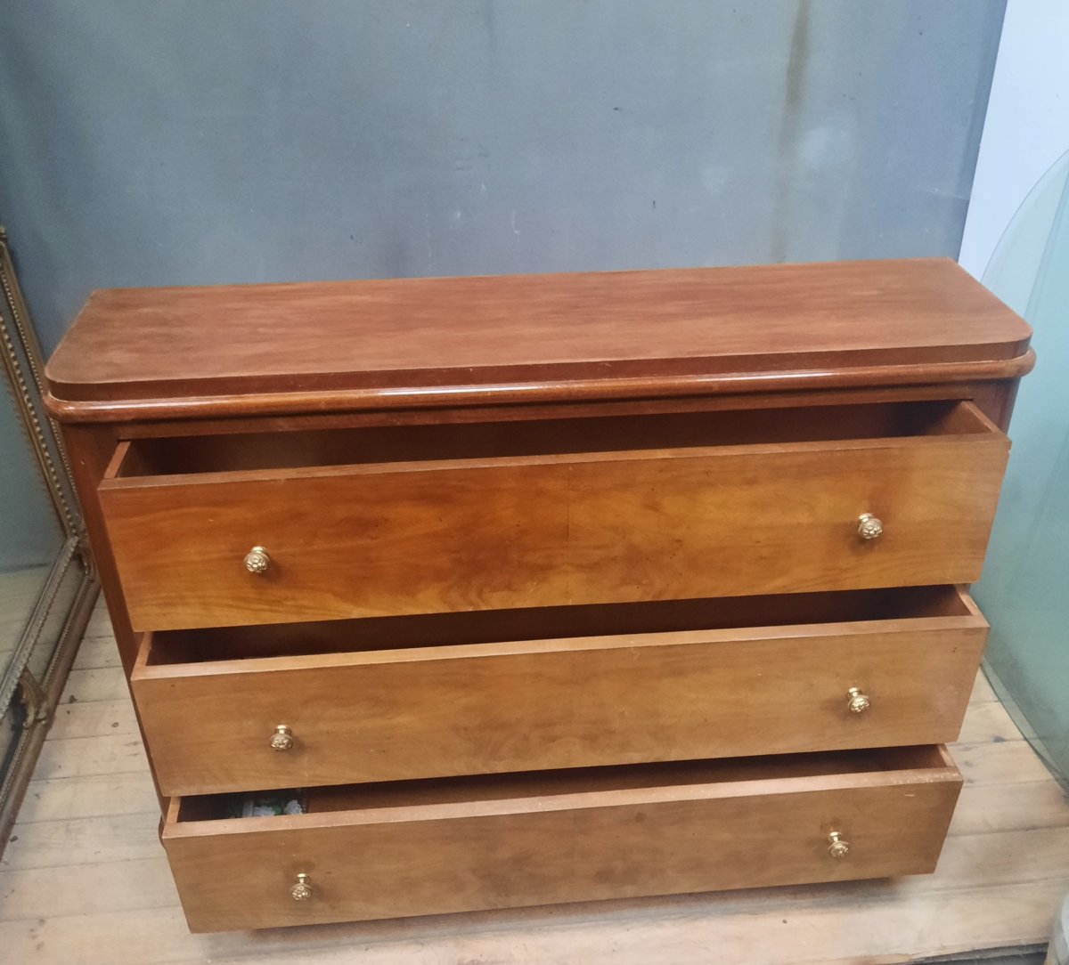 Commode en bois de plaquage des années  1930-photo-4