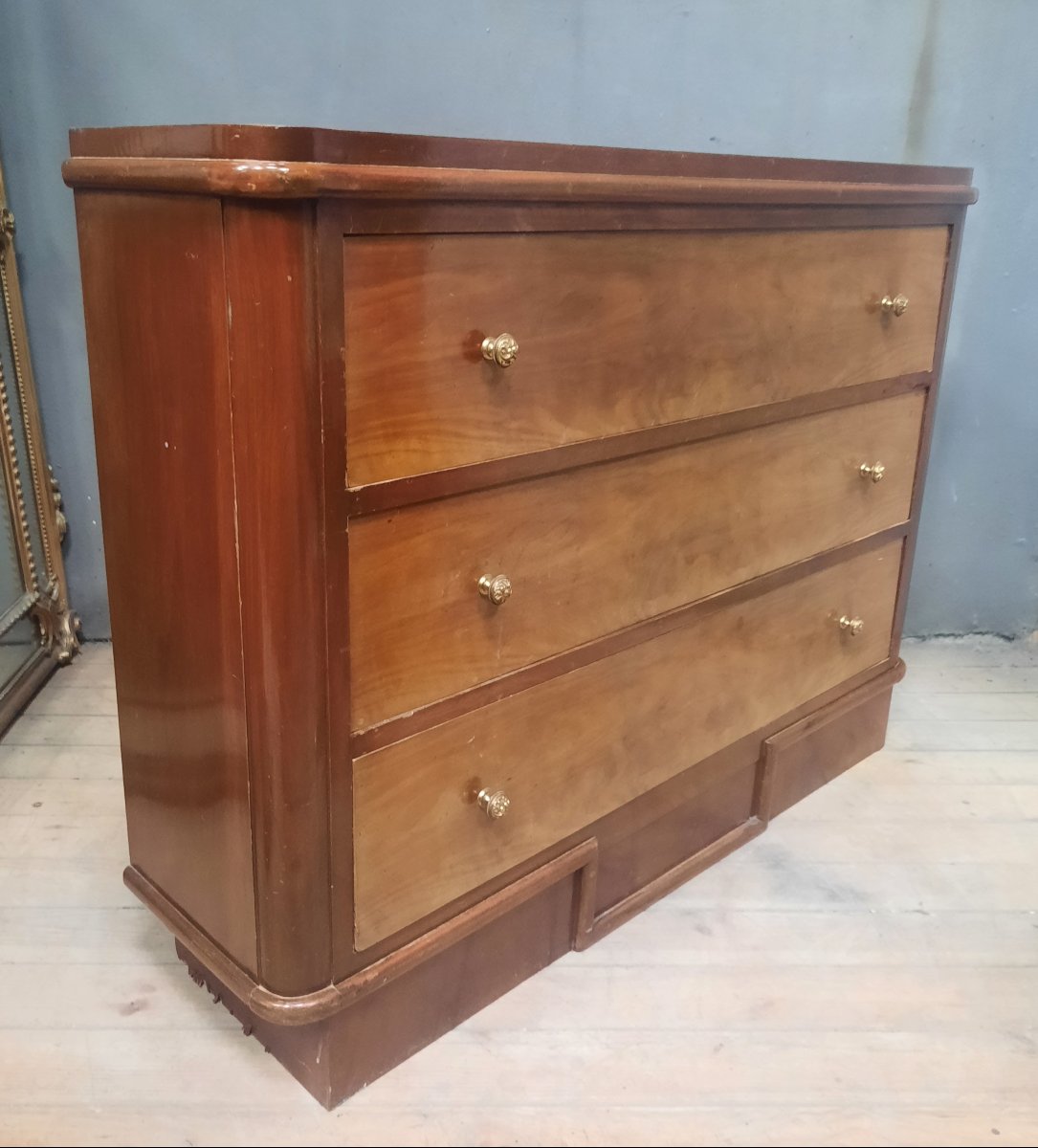 Commode en bois de plaquage des années  1930-photo-5