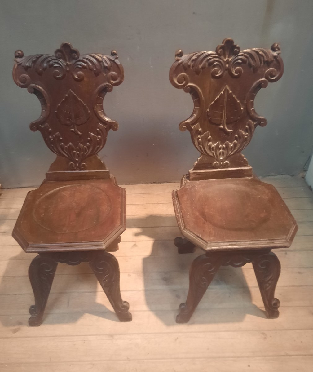 Paire de chaise escabelle -photo-2