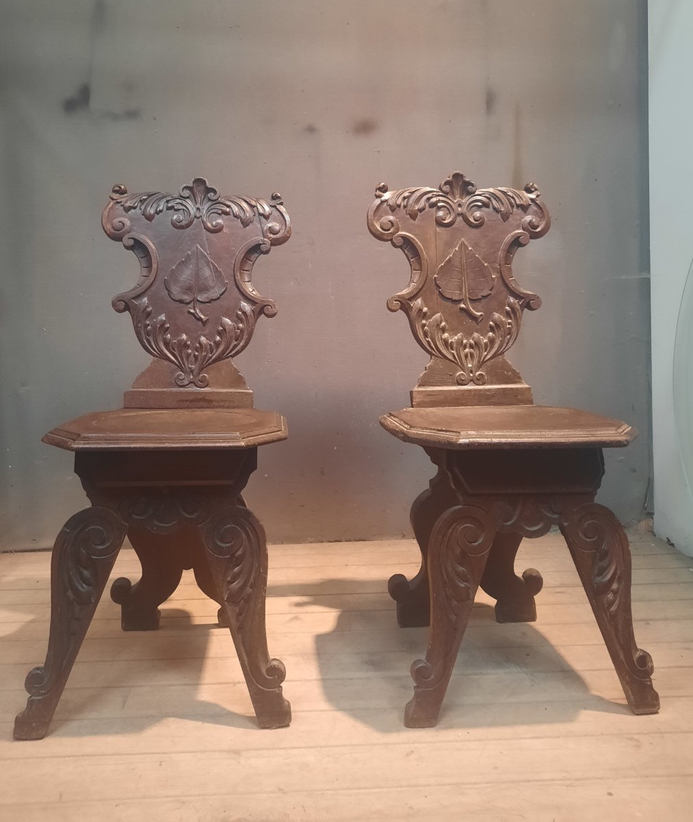 Paire de chaise escabelle -photo-4